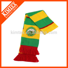 Winter warm scarves wholesale embroidery knitted soccer scarf